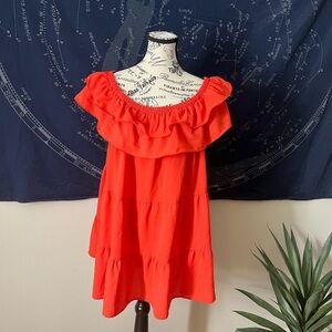 ChicMe Off-Shoulder Ruffle Babydoll Dress – Size L